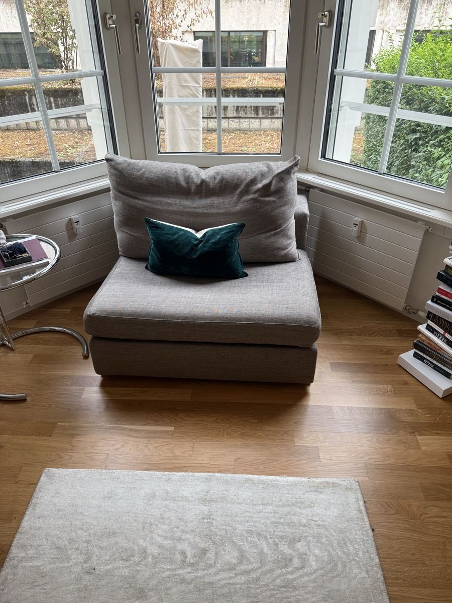 Sofas: 2x Sofa module grey fabric good condition 100x97cm – D'occasion à Zürich par enr_r8cc 3