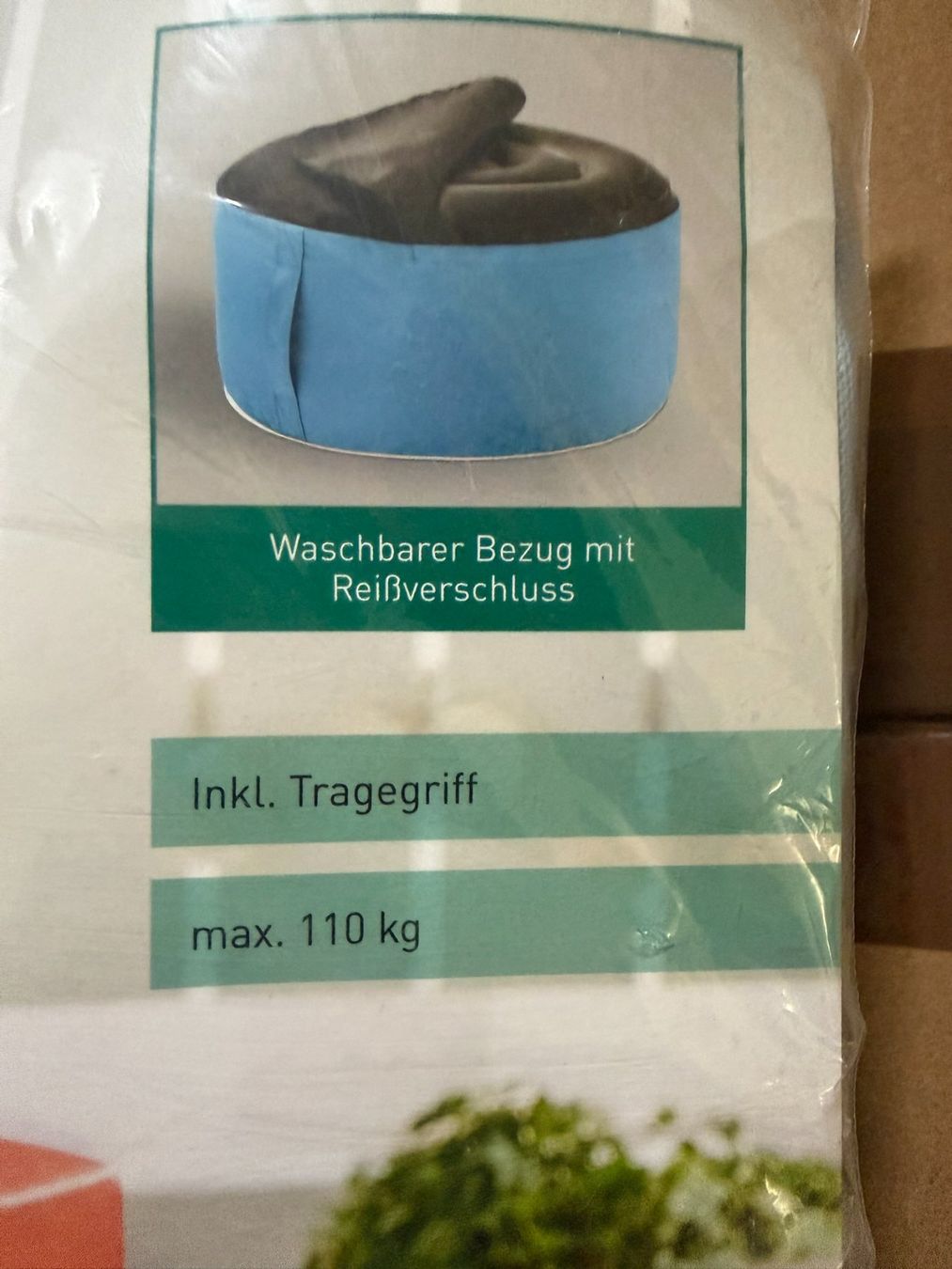 Hocker: Aufblassbarer Sitzhocker,  blau 55x30cm – Neu und originalverpackt aus Winterthur von Ferraristern 1