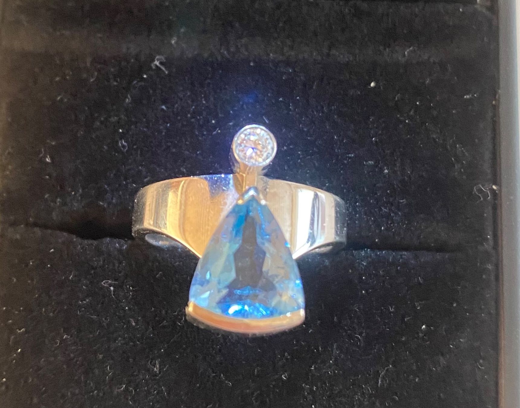 Ringe: Aquamarin Brillant Ring 18K Weissgold – Gebraucht aus Oftringen von Wiggiwave 1