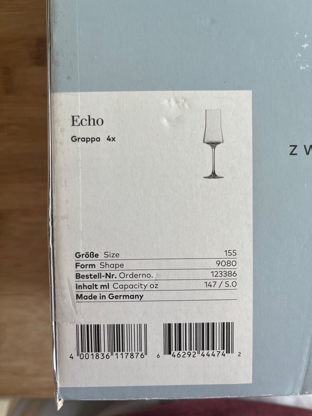 Zwiesel Bicchieri: Zwiesel Grappa Gläser 4er Set neuwertig – Nuovo e nell'imballaggio originale da Zollikofen venduto da Team-AlMa 6