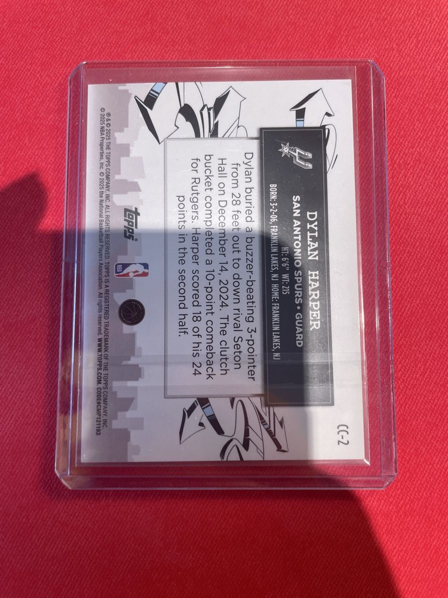 Topps Sammelbilder & Trading cards: Dylan Harper Topps Clutch Prospects Card – Neu (gemäss Beschreibung) aus Wädenswil von Gmenswisscard 1