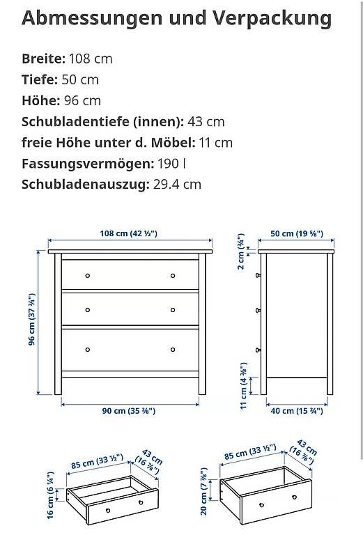 Commodes: Hemnes Kommode – D'occasion à Rehetobel par dne_b76f 1