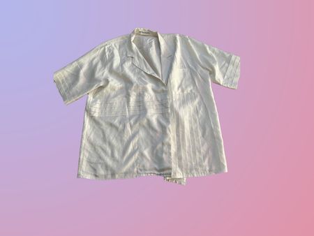 80er Seiden Bluse, Gr. XL -Vintage