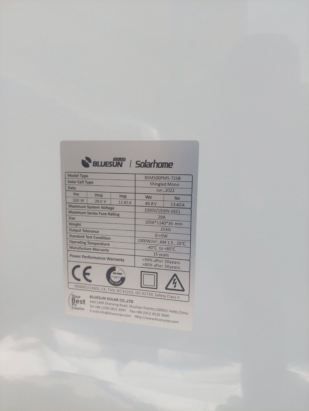 Solargeräte und Solarprodukte: Solarmodul BSM500PM5-72SB – Neu (gemäss Beschreibung) aus Wiler (Lötschen) von edg_ywv5 1