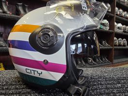 Casque Scorpion Exo City II Bee blanc/vert/or