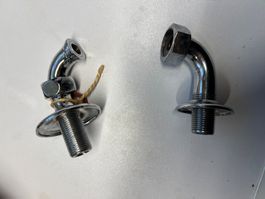 Winkelraccord messing verchromt 3/4“ x 1/2“