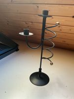 Kerzenständer schwarz Metall mit Verzierungen guter Zustand