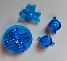 Game Boy Ersatztasten Knöpfe clear blau