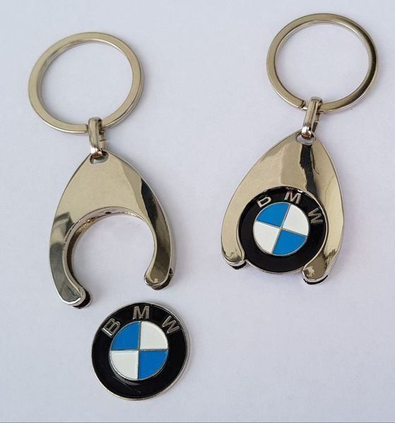 BMW Schlüsselanhänger Mit Integriertem Einkaufswagenchip | Offizielles Logo | Praktisch & Stylisch