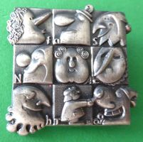 Basler Fasnachtsplakette Silber mit Nadel 2009