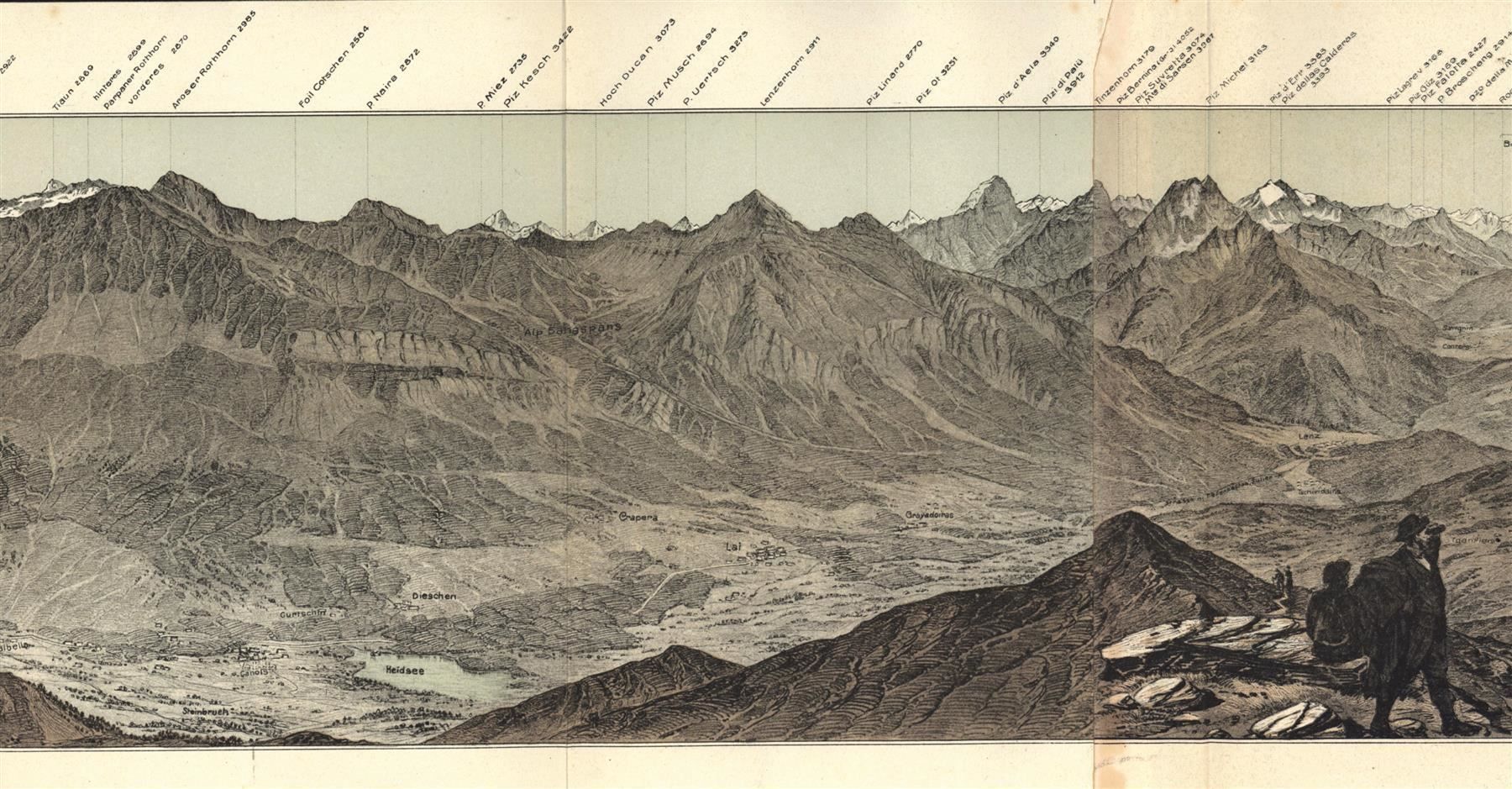 Incisioni: Stätzerhorn Panorama von Winter – Usato da Rafz venduto da Helvet32 1