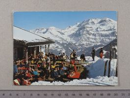 Lenk, Berghaus Betelberg, 1971, belebt, Ski