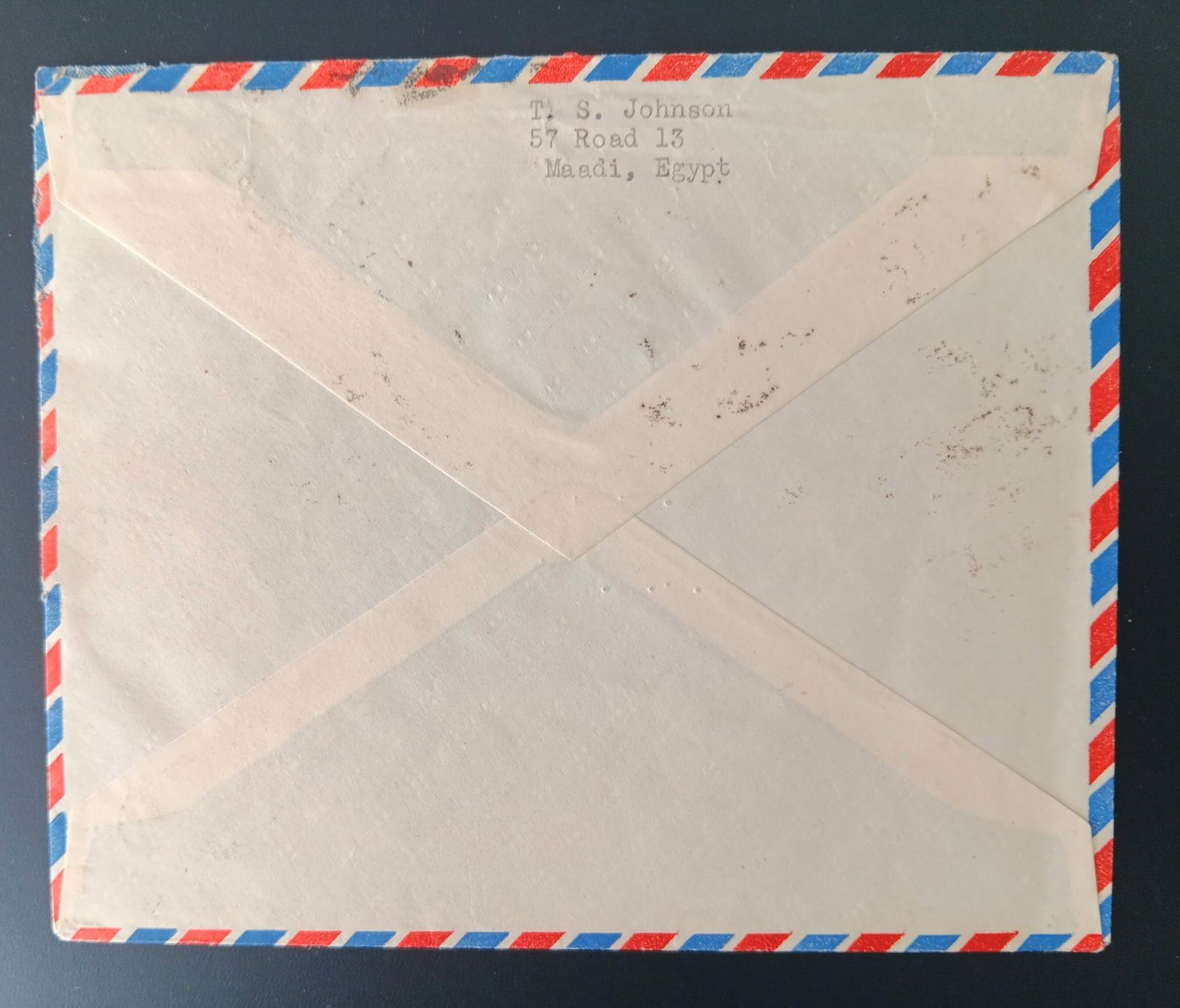Alle Briefmarken: Ägypten Flugbrief nach U.S.A – Gebraucht aus Holderbank AG von DINOS-PHILA 1