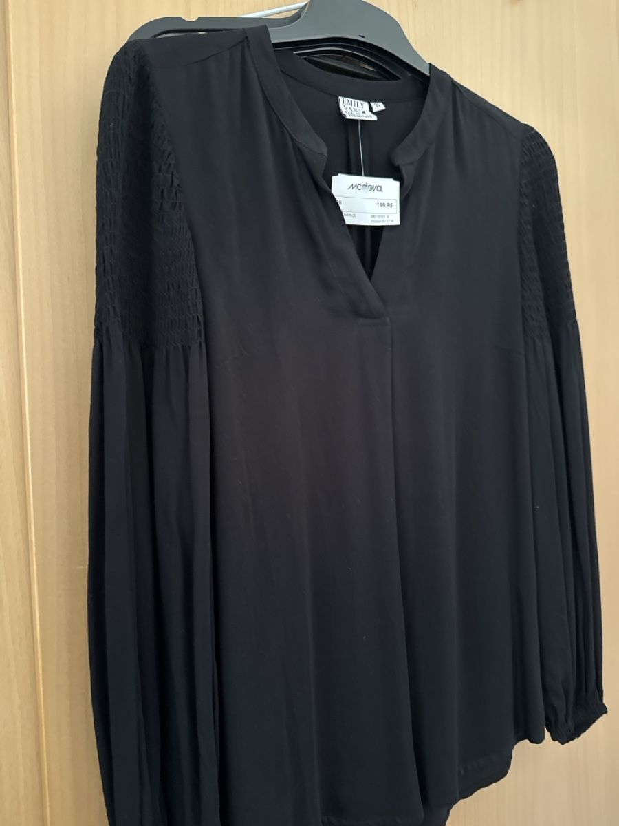 Emily van den Bergh Camicette: Schwarze Bluse Grösse 36, neuwertig – Nuovo e nell'imballaggio originale da Selzach venduto da Adatte02