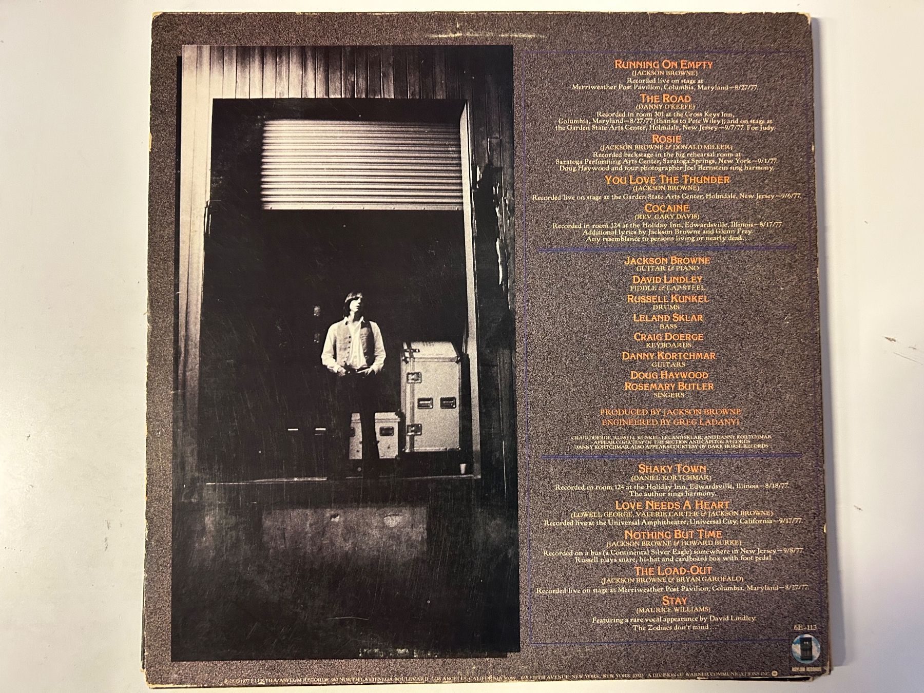 Dischi in vinile: Jackson Browne – Running on Empty - Vinyl Schallplatte – Usato da Aesch BL venduto da BernisFlomi 1