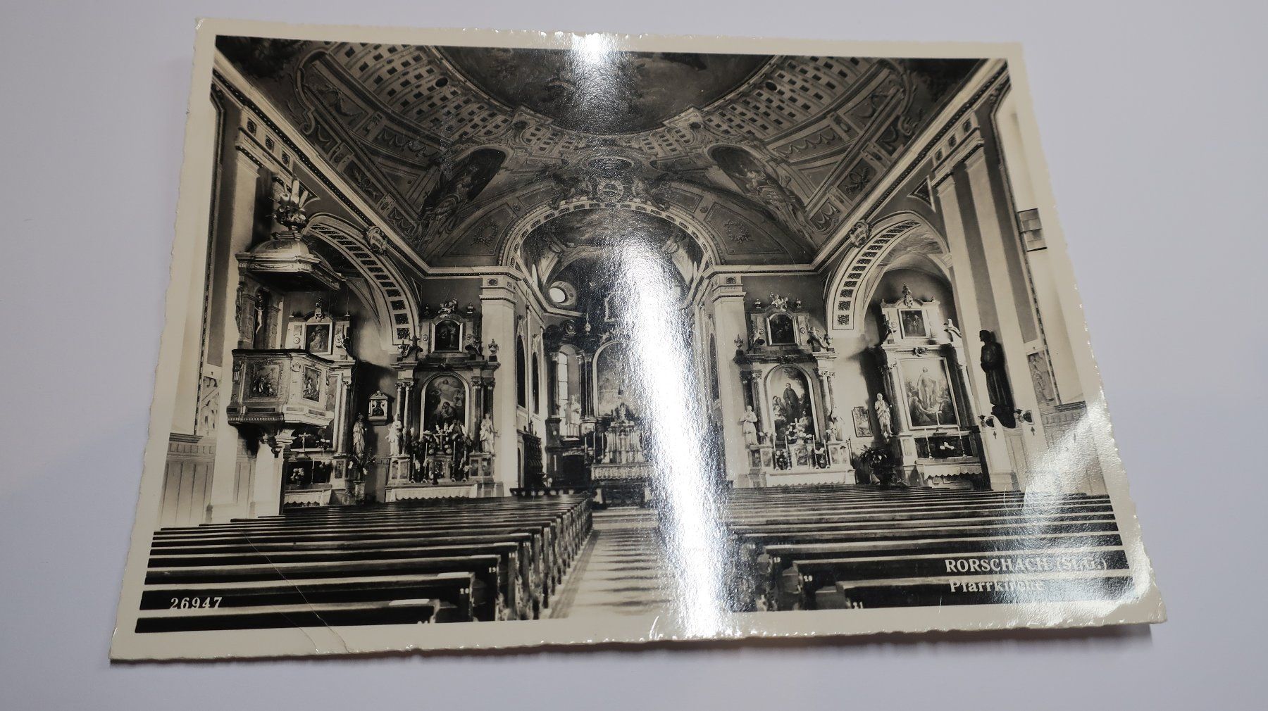 Ansichtskarten: Rorschach Pfarrkirche (St. G.) 1961 – Gebraucht aus Cormoret von Pascalll2001 1