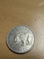 Kroatien 5 Kuna Münze 2001 Mrki Medvjed Bär gut erhalten