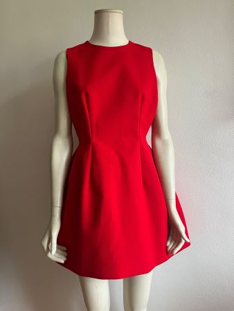 Zara Skulpturkleid Rot Gr. M – Designer-Look