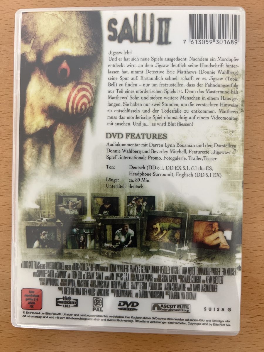 Tutti i DVDs: Saw II DVD Widescreen  – Usato da windisch venduto da meisterkingremo 1