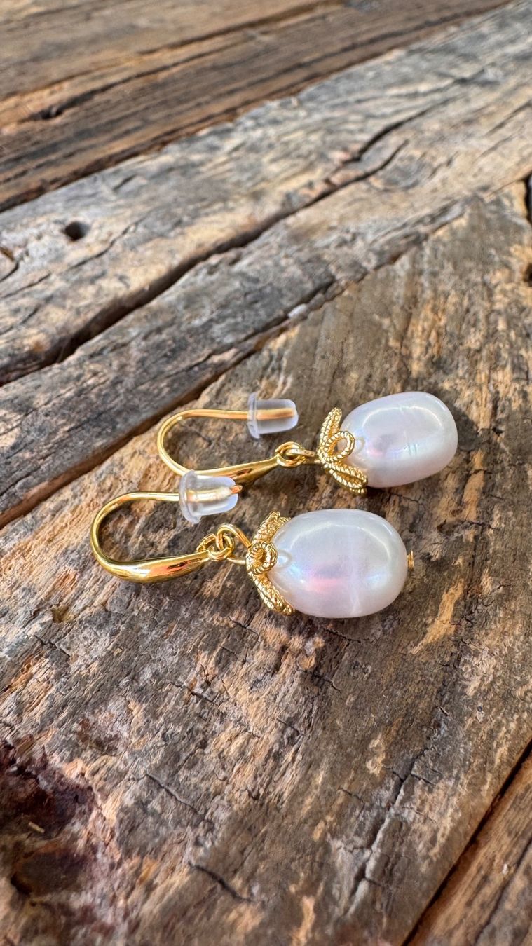 Ohrringe & -stecker: Traumhaft schön: echte Perle vergoldete Ohrhänger – Neu und originalverpackt aus Rombach von Ivreajewels 4