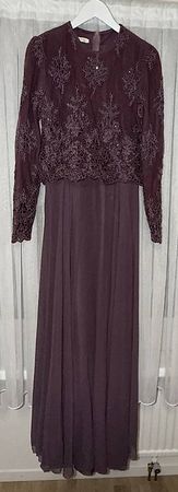 Elegantes Kleid FARACCO lila Grösse XL 