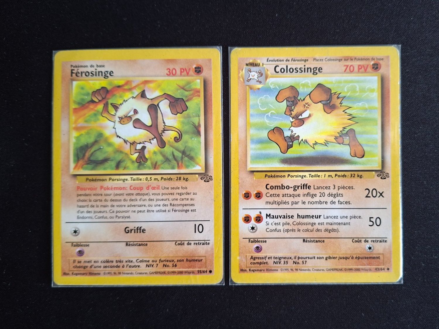 Pokémon Carte collezionabili: Carte Pokémon Férosinge et Colossinge base set/1999 Wizards – Usato da Valeyres-sous-Rances venduto da gegg