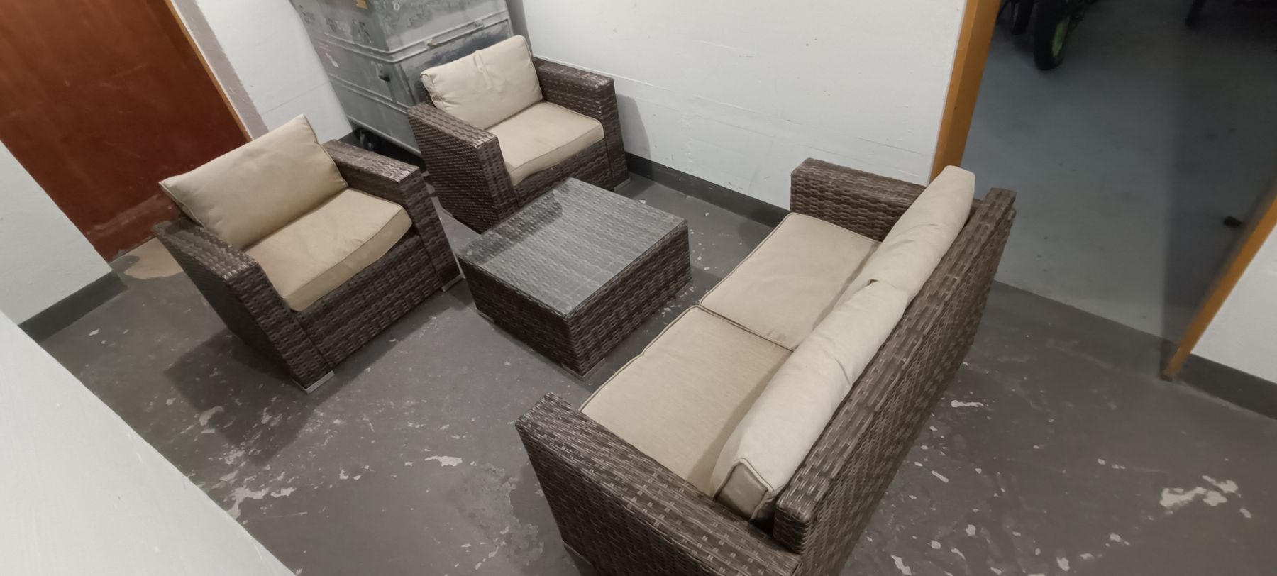 Set di tavolo e panche: Rattan Lounge – Usato da Pfäffikon ZH venduto da K-V-M 1
