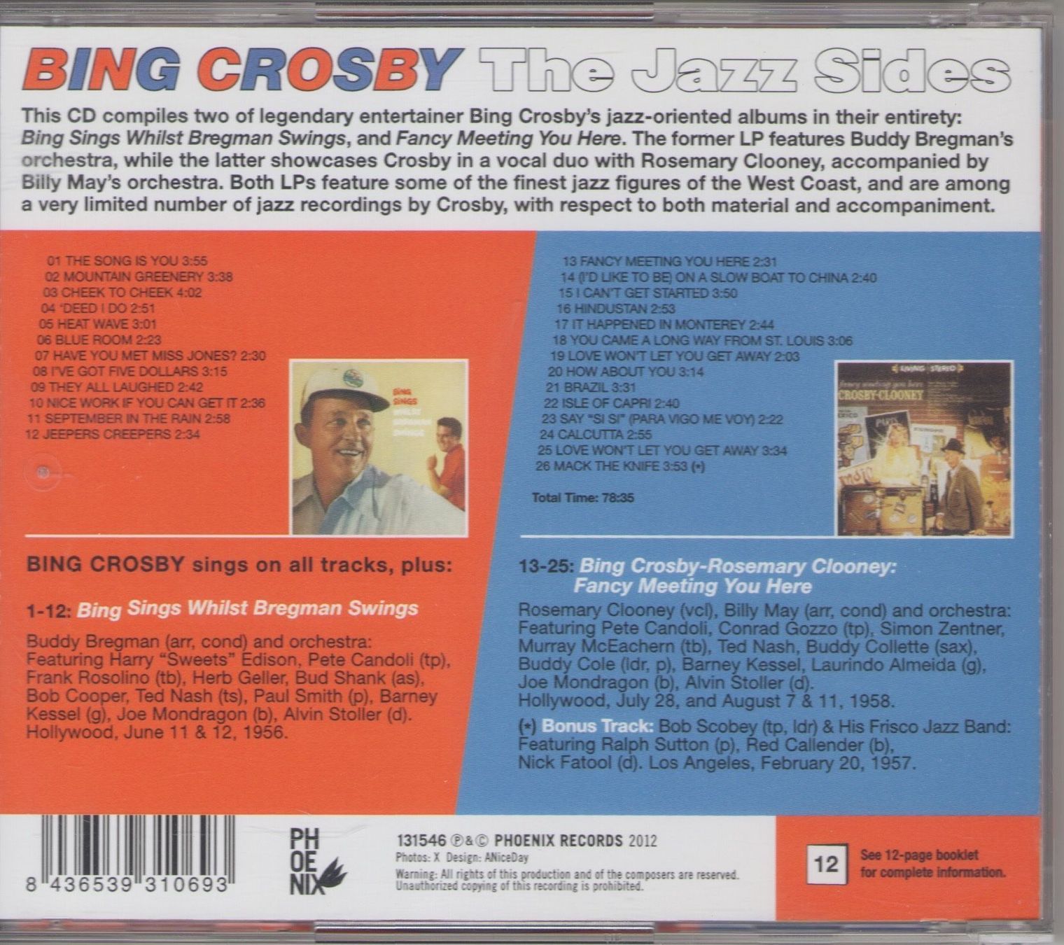CD: BING CROSBY - THE JAZZ SIDES - 2 LPs on 1 CD – Usato da Lausanne venduto da sbar224 1