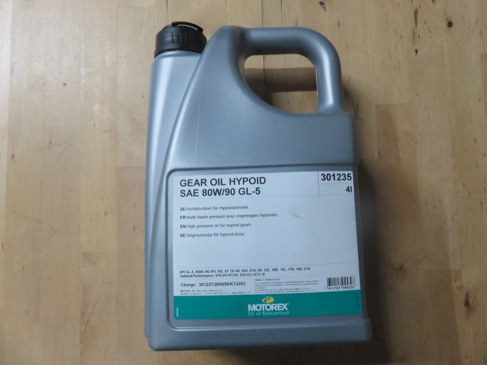 MOTOREX GEAR OIL HYPOID SAE 80W/90 GL-5 | Kaufen auf Ricardo