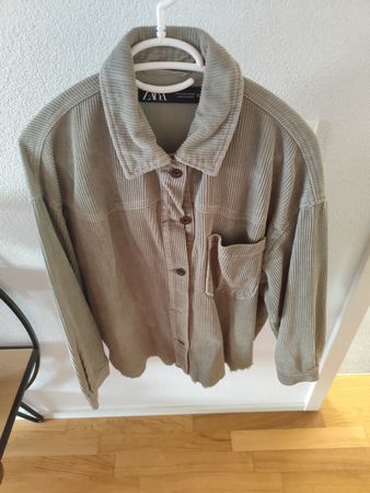Veste Zara velours côtelé beige taille S occasion
