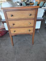 Commode ancienne 3 tiroirs bois patiné, rénové
