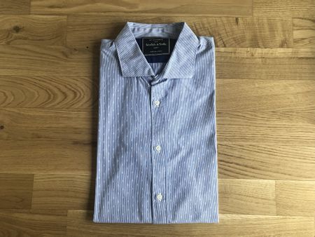 Scotch & Soda Hemd: Blau gestreift. Neu. OVP 90 CHF