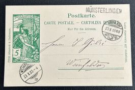 UPU Postkarte Einzeiler Münsterlingen 