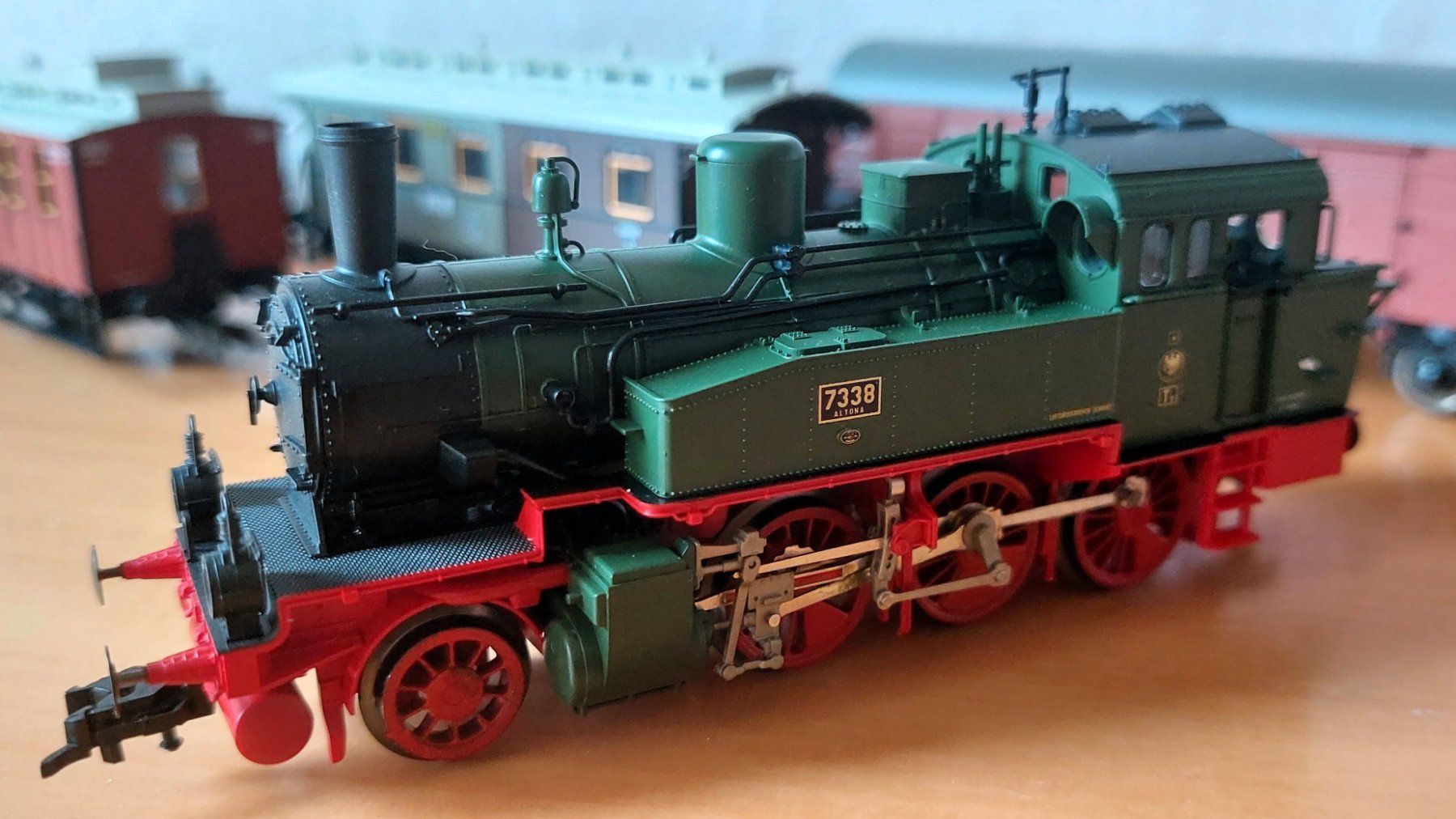 Fleischmann Modellini di ferrovie: Fleischmann 4895 - Dampfzug mit T9.3 der K.P.E.V. – Nuovo (secondo la descrizione) da Rotkreuz venduto da MOBAHN-1zu87 3