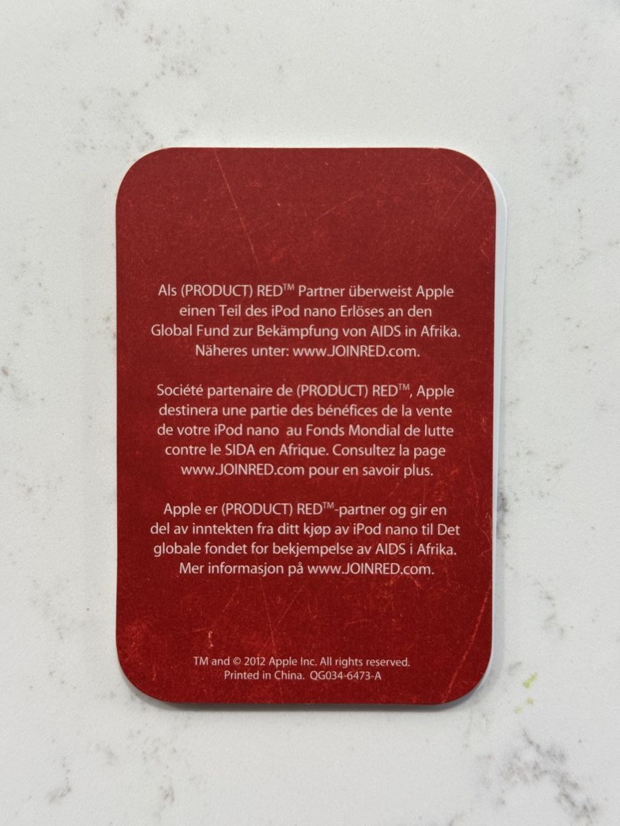 Apple Tragbarer Mediaplayer: iPod nano 7. Generation RED Soezialedition 16 GB – Gebraucht aus Zürich von RicardoExplorer 7