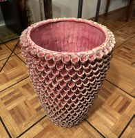 Portavaso Scultoreo in Ceramica Artistica Rosa Magenta