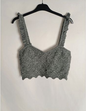 ZARA Grey Knit Crop Top NP: 49.-