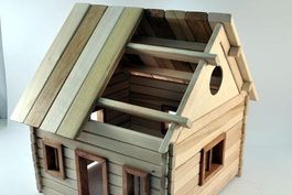 Großer ökologischer Holzhaus-Bausatz 🌿