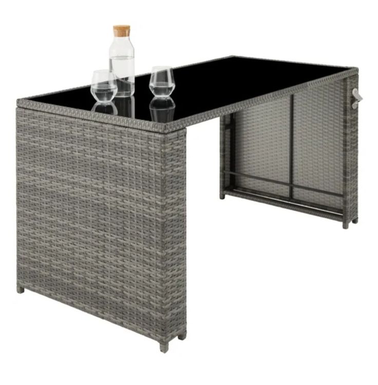 Gartentisch mit Glasplatte 130 x 65 cm Kaufen auf Ricardo