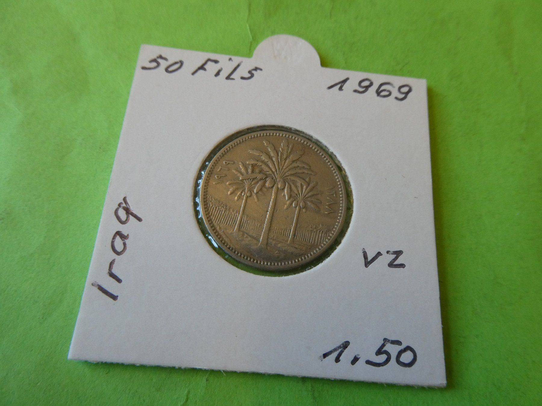 Alle Münzen: Irak 1969, 50 Fils – Gebraucht aus Hinterforst von Rohusri