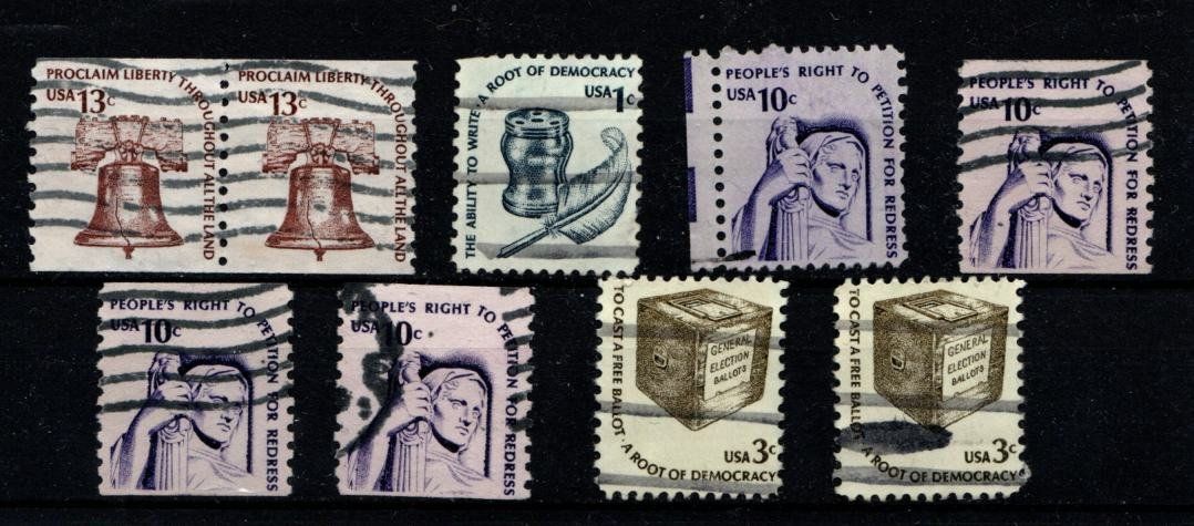 Alle Briefmarken: 9 timbres USA vintage - 1977 - Obl. – Gebraucht aus Blonay von Leglaude_01
