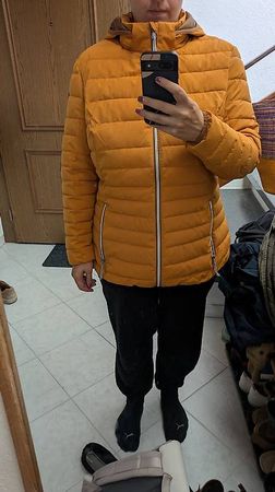 Damen Übergangs/Winterjacke 46/48 Senfgelb - Neuwertig