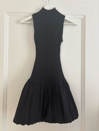 Zara Black Mini Dress, Open Back, Size S