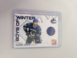 NHL Game worn Jersey Karte DANIEL SEDIN Vancouver Canucks