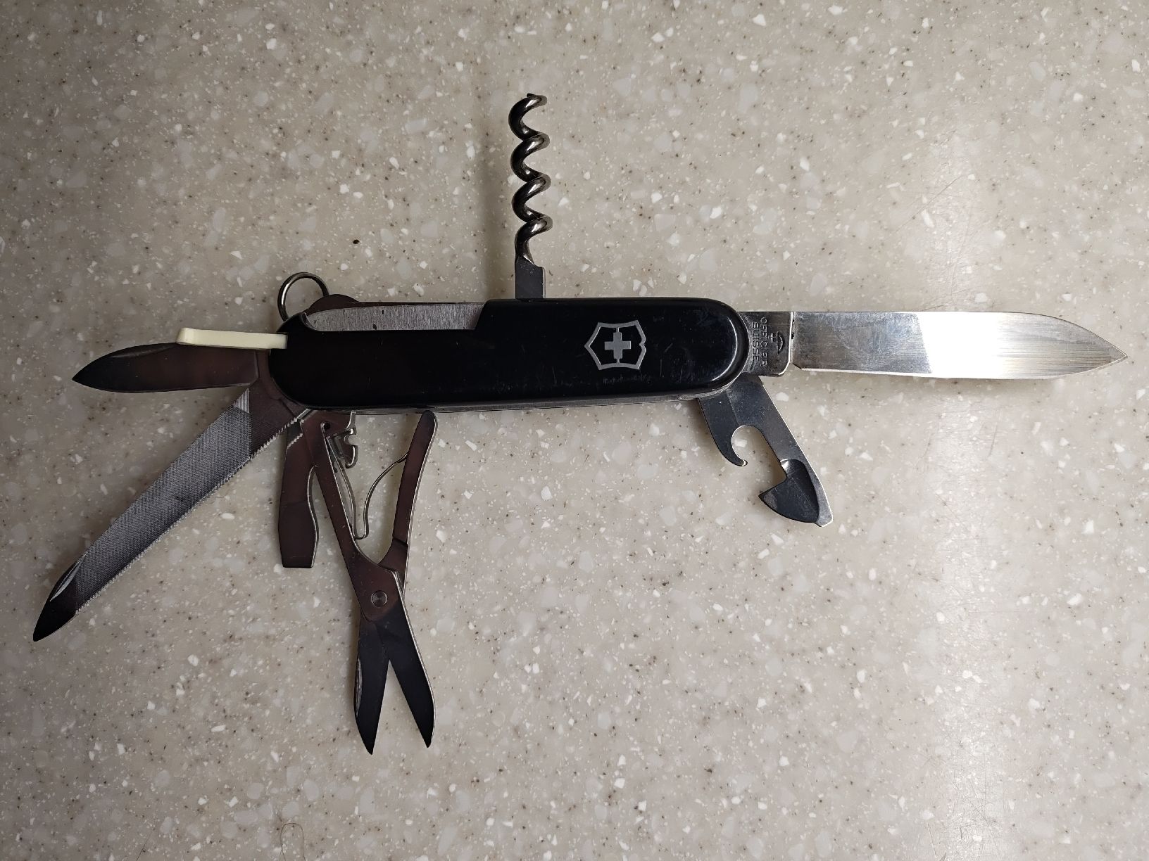 Victorinox Coltelli tascabile: Victorinox Sackmesser, schwarz, "Glencore" – Usato da Feldbach venduto da Gwaechshuus 1