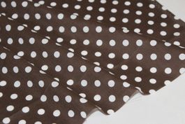 ***AUSVERKAUF*** Stoff Baumwolle braun/weiss Dots