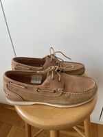 TIMBERLAND Leder-Bootsschuhe/Mokassins, Beige/Braun – Gr. 39