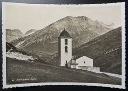 AK von 1940:  Kirche in Avers-Cresta GR, ungelaufen