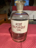 Bouteille ancienne de pharmacie "Acide Sulfurique" 🧪 49