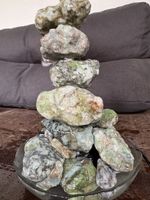 Gabbro Smaragd Dekoration Stein-Brunnen 